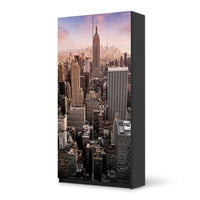 Klebefolie für Möbel Big Apple - IKEA Pax Schrank 201 cm Höhe - 2 Türen - schwarz