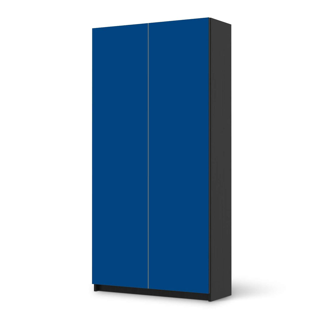 Klebefolie für Möbel Blau Dark - IKEA Pax Schrank 201 cm Höhe - 2 Türen - schwarz