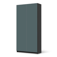 Klebefolie für Möbel Blaugrau Light - IKEA Pax Schrank 201 cm Höhe - 2 Türen - schwarz