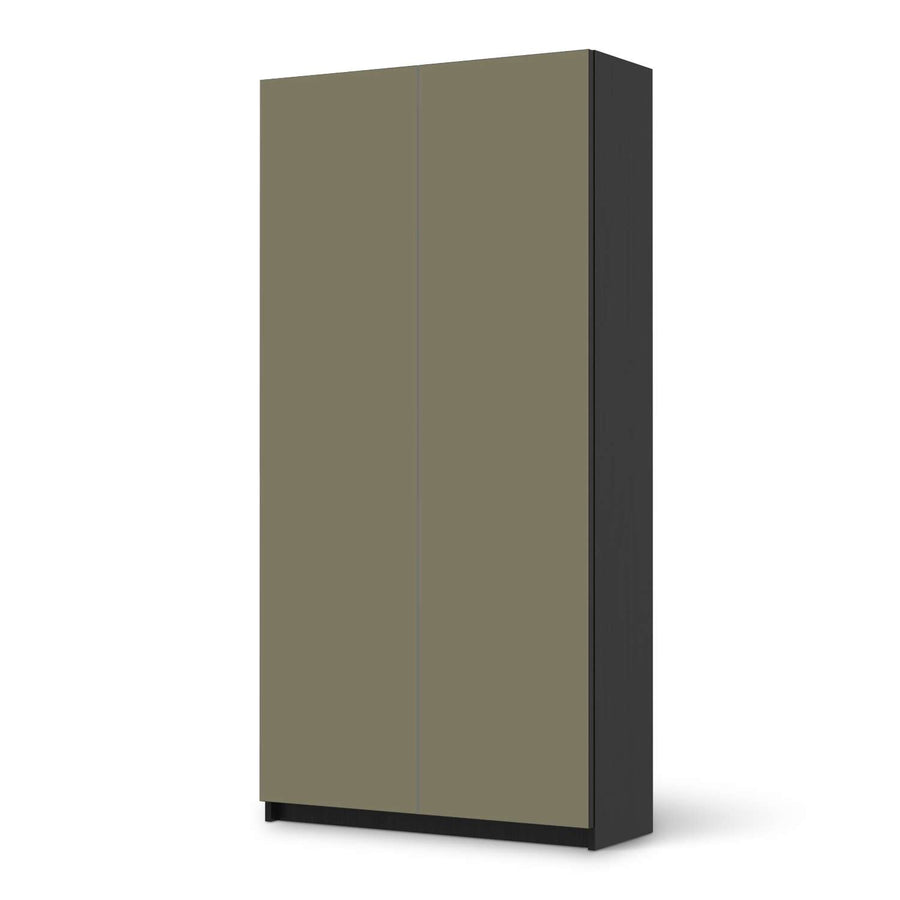 Klebefolie für Möbel Braungrau Light - IKEA Pax Schrank 201 cm Höhe - 2 Türen - schwarz