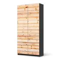 Klebefolie für Möbel Bright Planks - IKEA Pax Schrank 201 cm Höhe - 2 Türen - schwarz