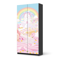 Klebefolie für Möbel Candyland - IKEA Pax Schrank 201 cm Höhe - 2 Türen - schwarz