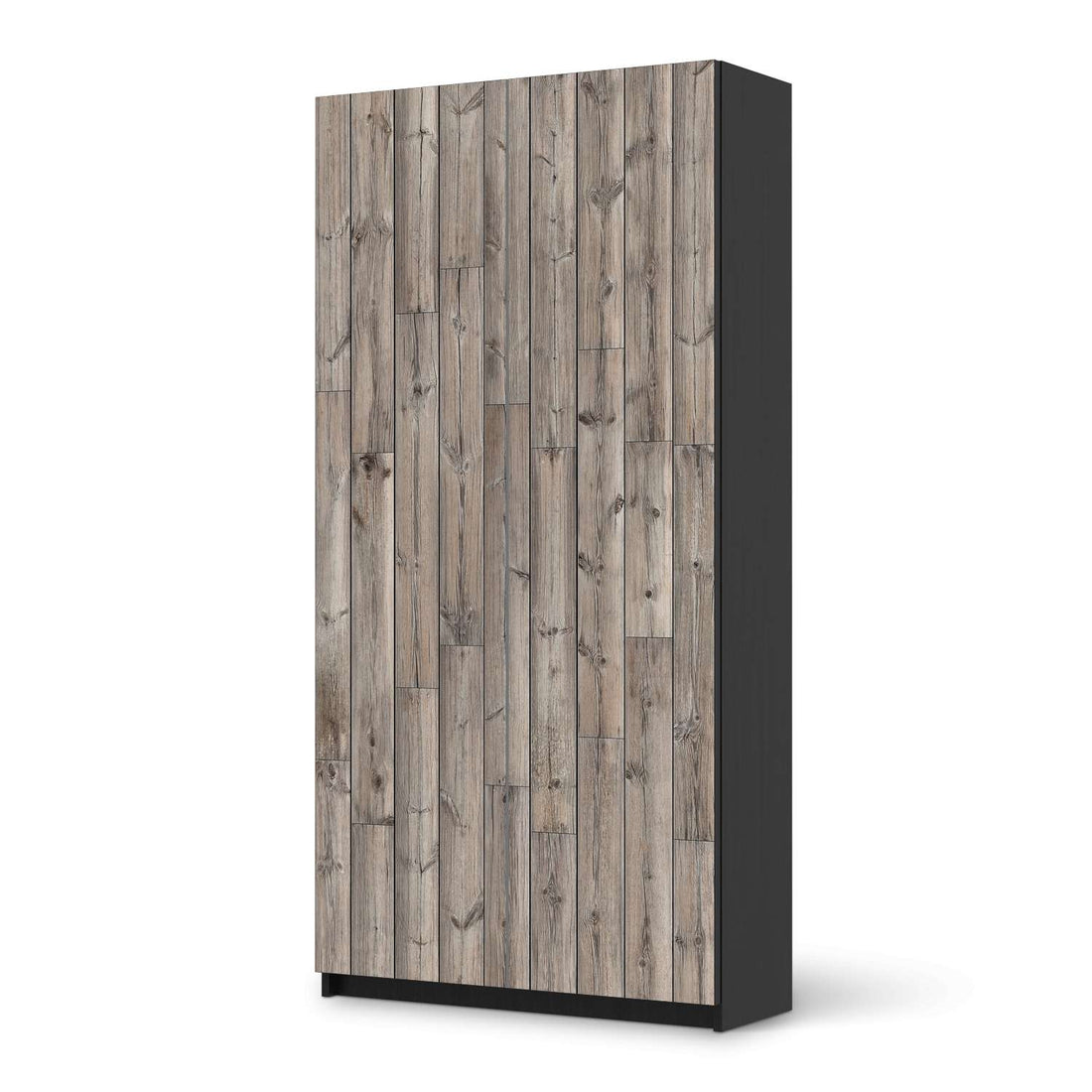 Klebefolie für Möbel Dark washed - IKEA Pax Schrank 201 cm Höhe - 2 Türen - schwarz