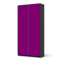 Klebefolie für Möbel Flieder Dark - IKEA Pax Schrank 201 cm Höhe - 2 Türen - schwarz