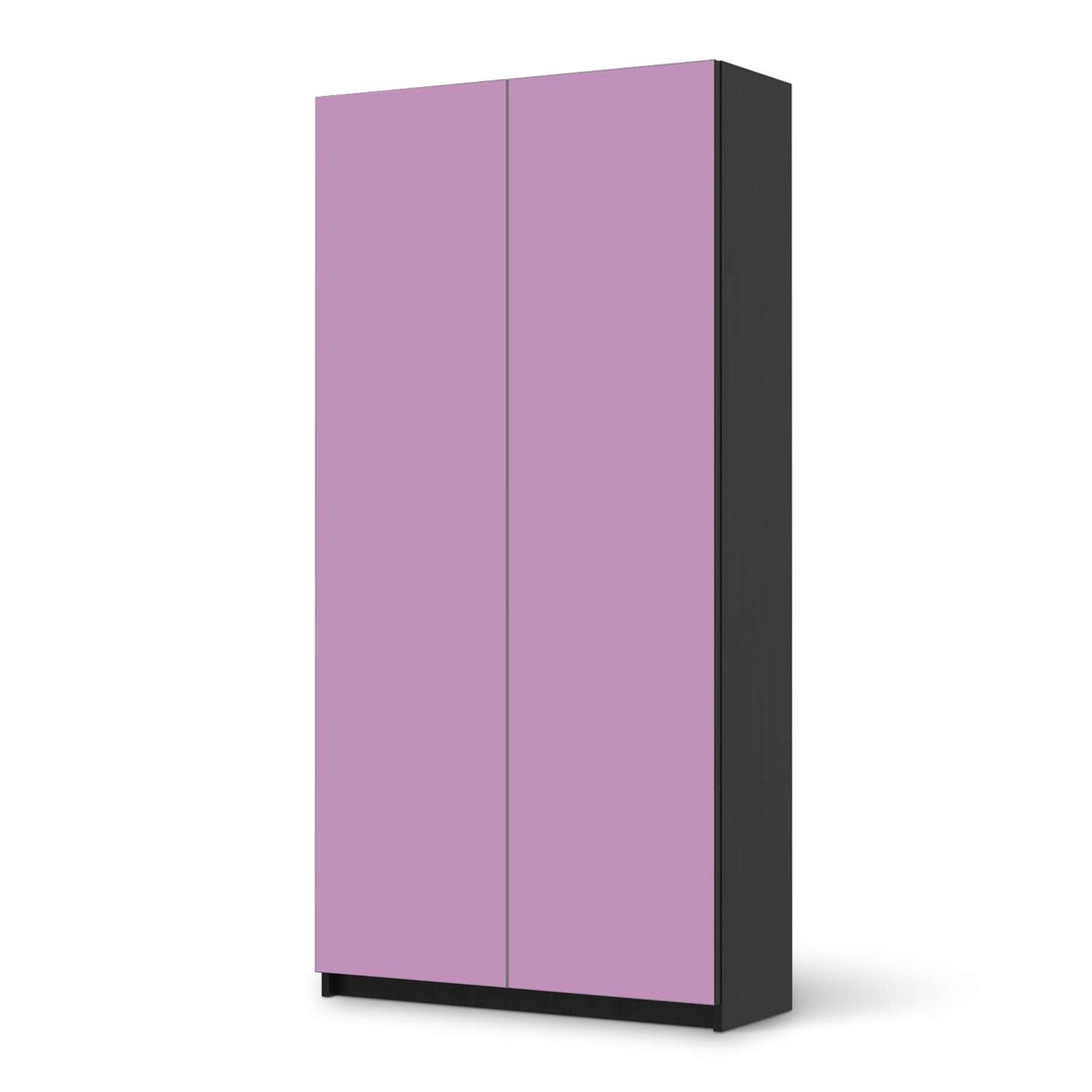 Klebefolie für Möbel Flieder Light - IKEA Pax Schrank 201 cm Höhe - 2 Türen - schwarz