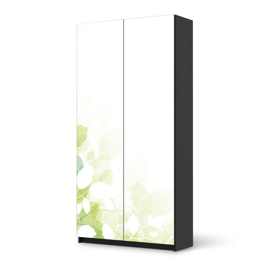 Klebefolie für Möbel Flower Light - IKEA Pax Schrank 201 cm Höhe - 2 Türen - schwarz