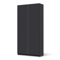 Klebefolie für Möbel Grau Dark - IKEA Pax Schrank 201 cm Höhe - 2 Türen - schwarz