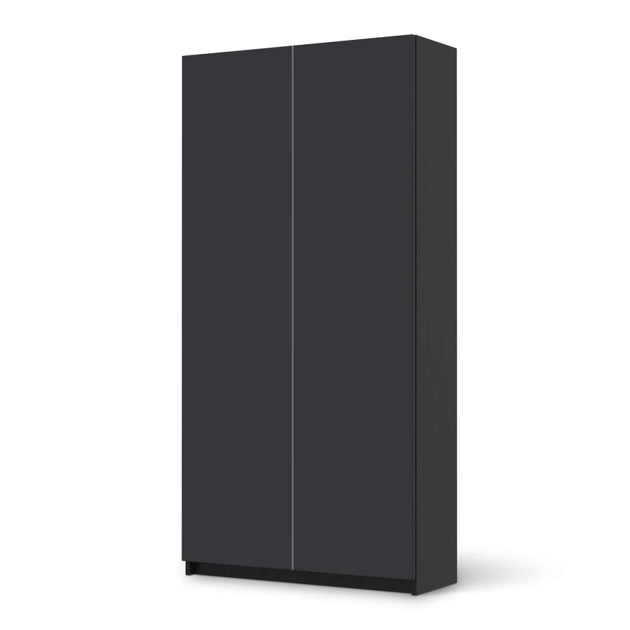 Klebefolie für Möbel Grau Dark - IKEA Pax Schrank 201 cm Höhe - 2 Türen - schwarz