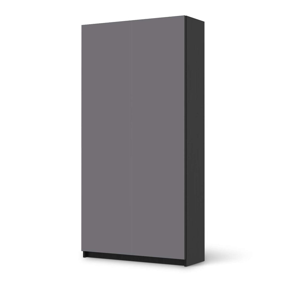 Klebefolie für Möbel Grau Light - IKEA Pax Schrank 201 cm Höhe - 2 Türen - schwarz