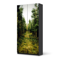 Klebefolie für Möbel Green Alley - IKEA Pax Schrank 201 cm Höhe - 2 Türen - schwarz