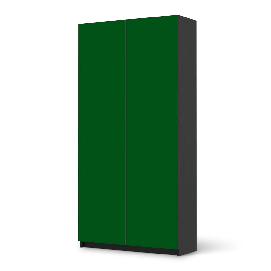 Klebefolie für Möbel Grün Dark - IKEA Pax Schrank 201 cm Höhe - 2 Türen - schwarz