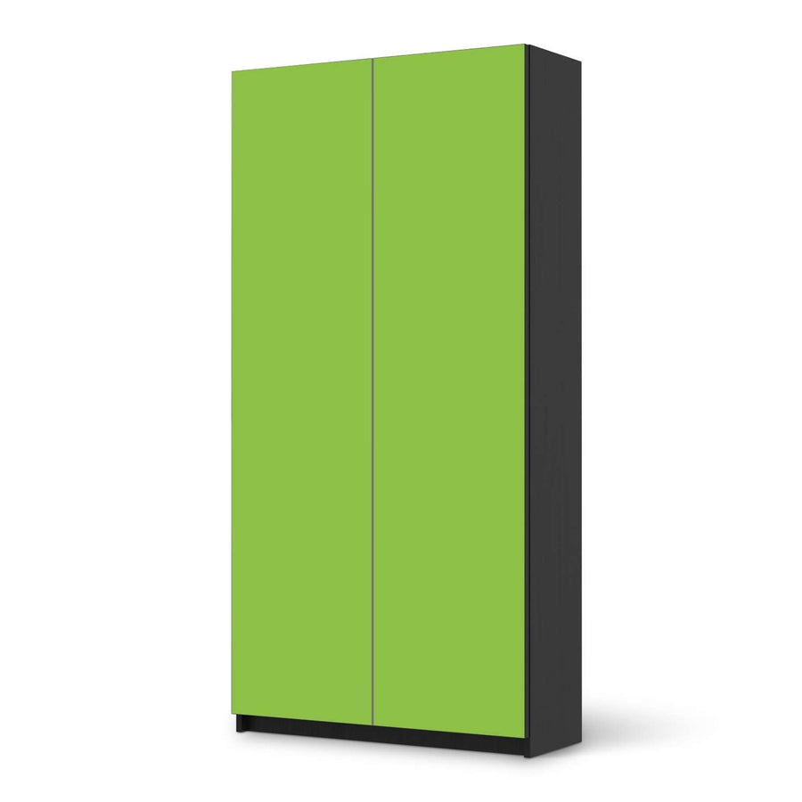 Klebefolie für Möbel Hellgrün Dark - IKEA Pax Schrank 201 cm Höhe - 2 Türen - schwarz