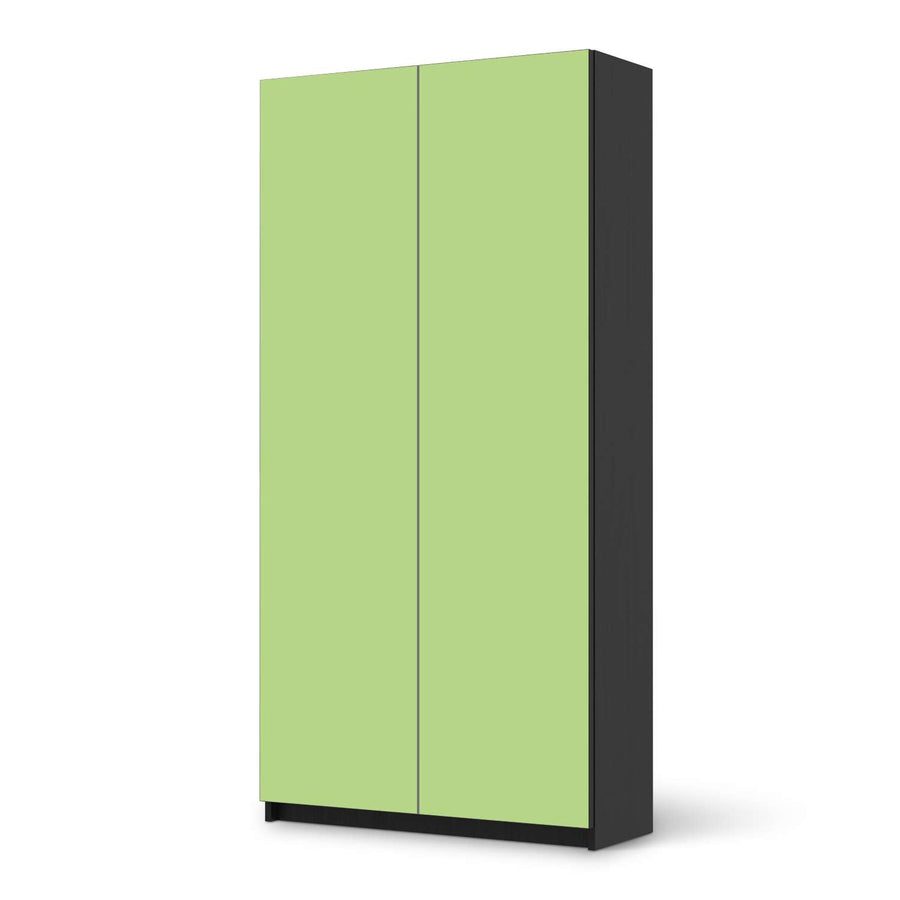 Klebefolie für Möbel Hellgrün Light - IKEA Pax Schrank 201 cm Höhe - 2 Türen - schwarz
