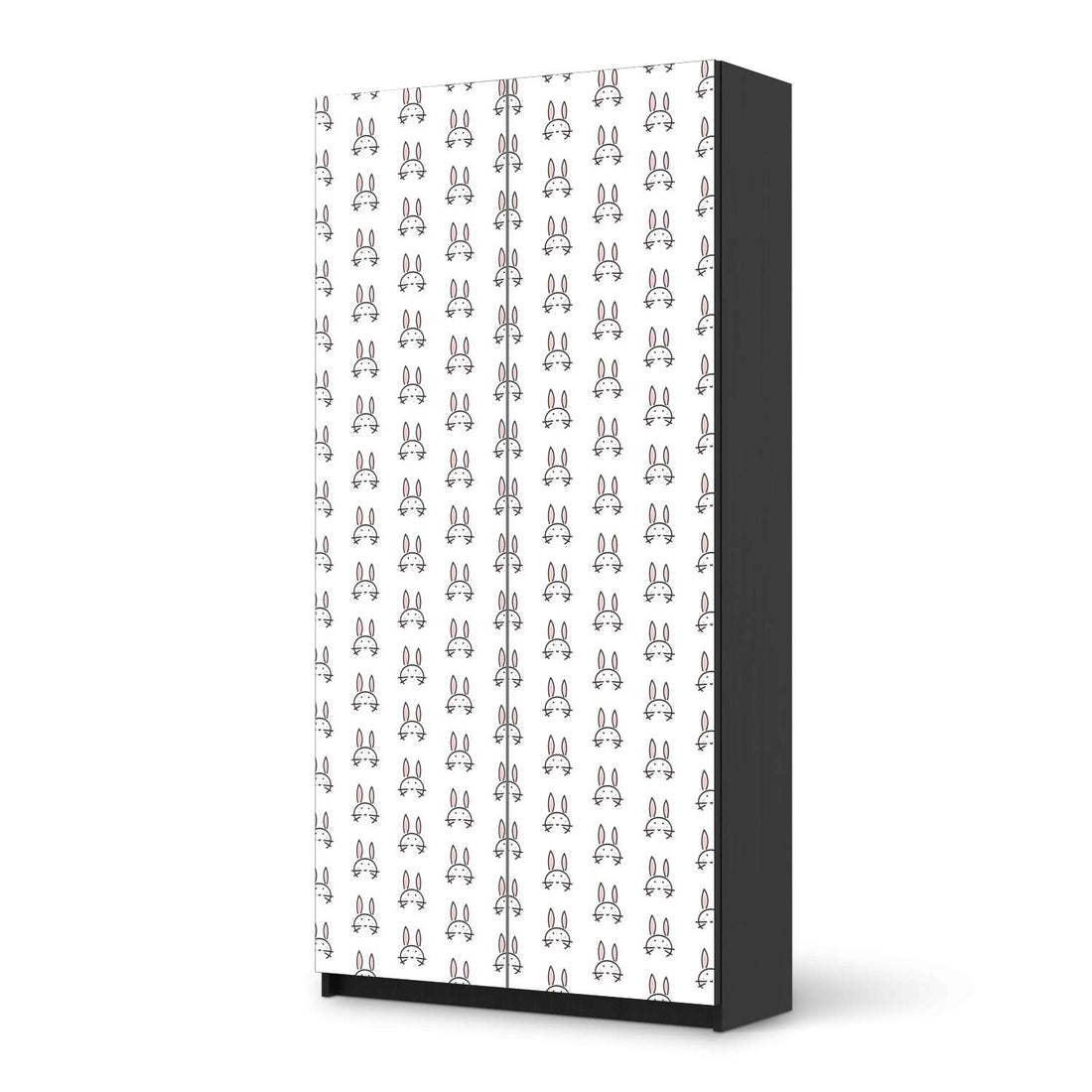 Klebefolie für Möbel Hoppel - IKEA Pax Schrank 201 cm Höhe - 2 Türen - schwarz
