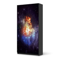 Klebefolie für Möbel Nebula - IKEA Pax Schrank 201 cm Höhe - 2 Türen - schwarz
