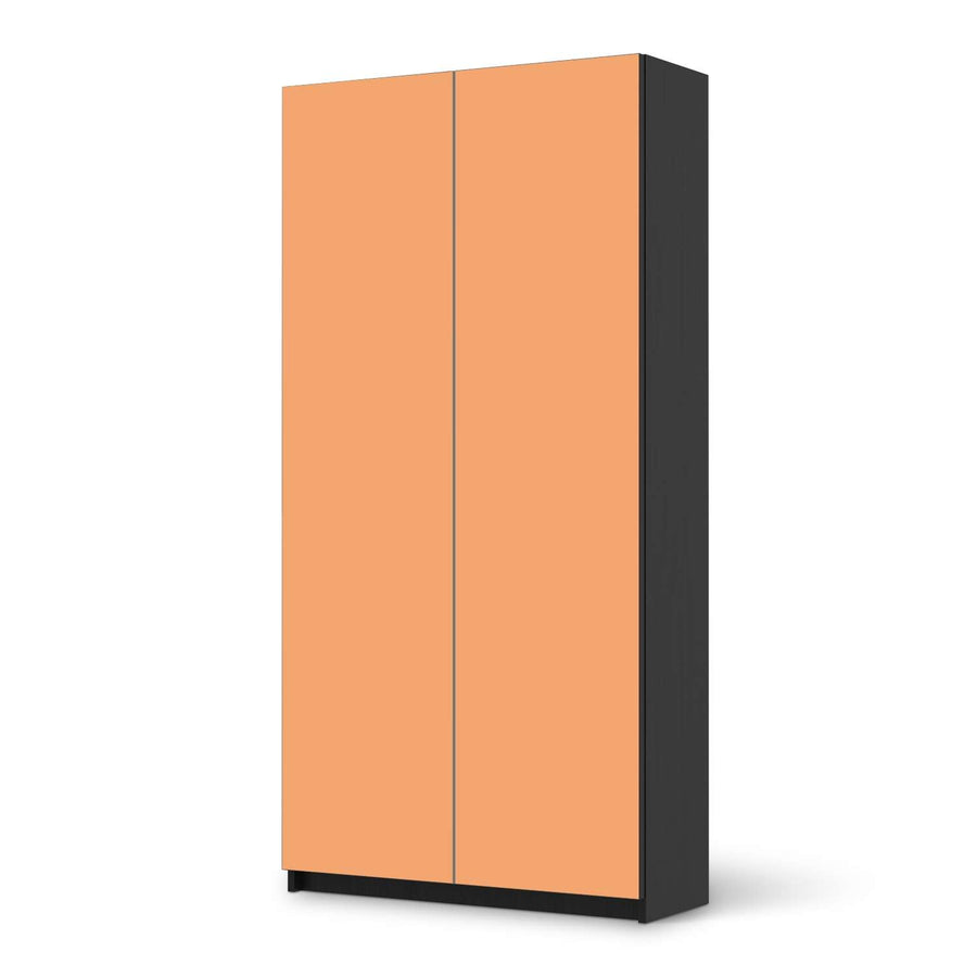 Klebefolie für Möbel Orange Light - IKEA Pax Schrank 201 cm Höhe - 2 Türen - schwarz