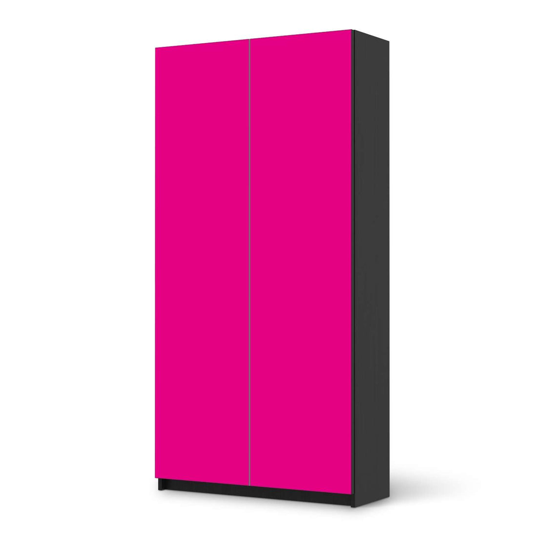 Klebefolie für Möbel Pink Dark - IKEA Pax Schrank 201 cm Höhe - 2 Türen - schwarz