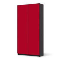 Klebefolie für Möbel Rot Dark - IKEA Pax Schrank 201 cm Höhe - 2 Türen - schwarz