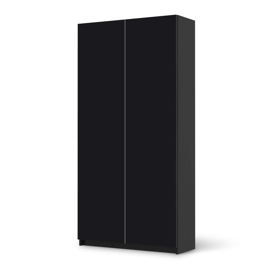 Klebefolie für Möbel Schwarz - IKEA Pax Schrank 201 cm Höhe - 2 Türen - schwarz