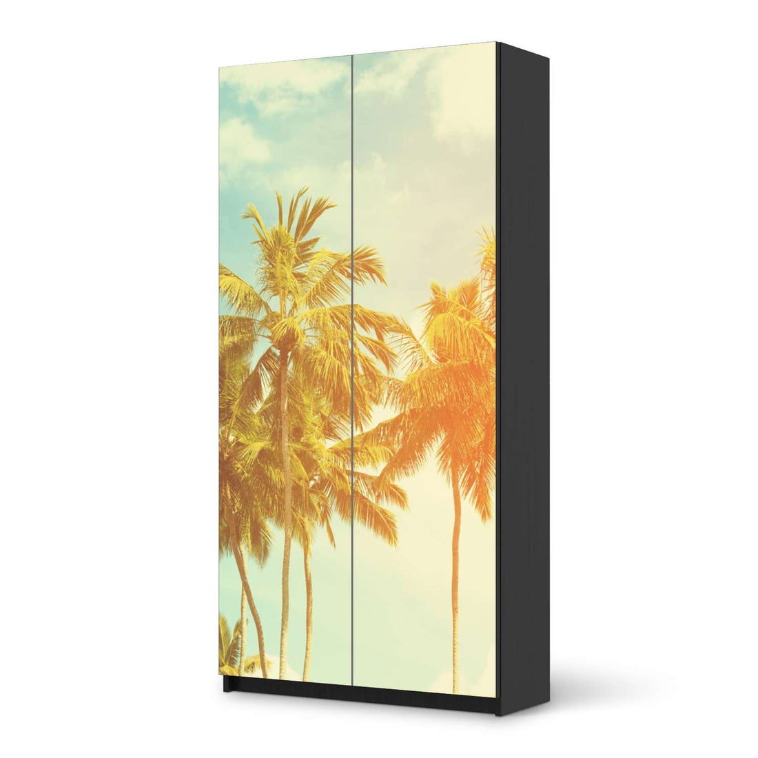 Klebefolie für Möbel Sun Flair - IKEA Pax Schrank 201 cm Höhe - 2 Türen - schwarz