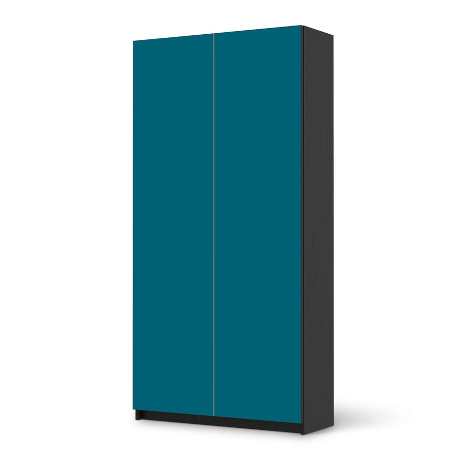 Klebefolie für Möbel Türkisgrün Dark - IKEA Pax Schrank 201 cm Höhe - 2 Türen - schwarz