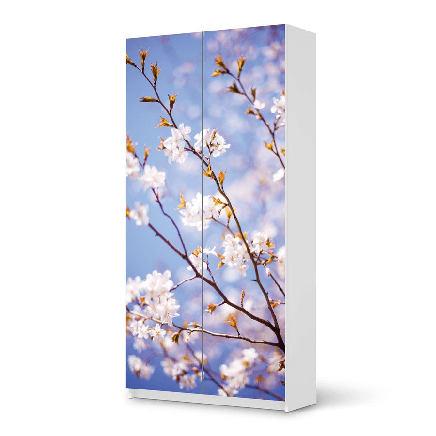 Klebefolie für Möbel Apple Blossoms - IKEA Pax Schrank 201 cm Höhe - 2 Türen - weiss