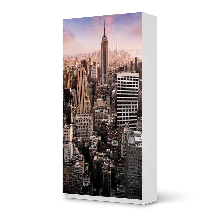 Klebefolie für Möbel Big Apple - IKEA Pax Schrank 201 cm Höhe - 2 Türen - weiss