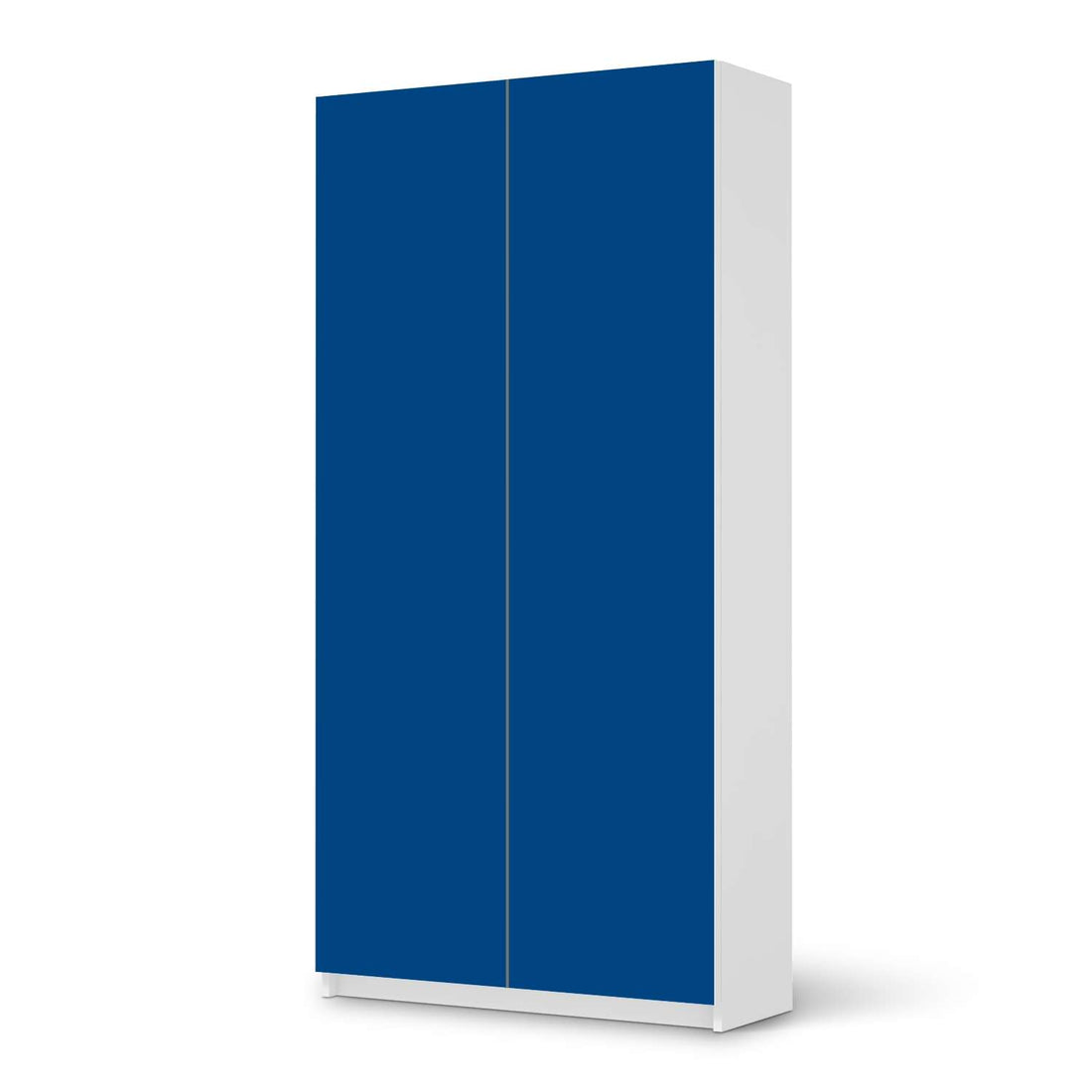 Klebefolie für Möbel Blau Dark - IKEA Pax Schrank 201 cm Höhe - 2 Türen - weiss