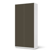 Klebefolie für Möbel Braungrau Dark - IKEA Pax Schrank 201 cm Höhe - 2 Türen - weiss