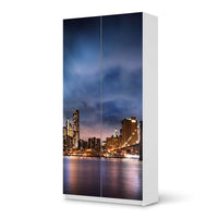 Klebefolie für Möbel Brooklyn Bridge - IKEA Pax Schrank 201 cm Höhe - 2 Türen - weiss