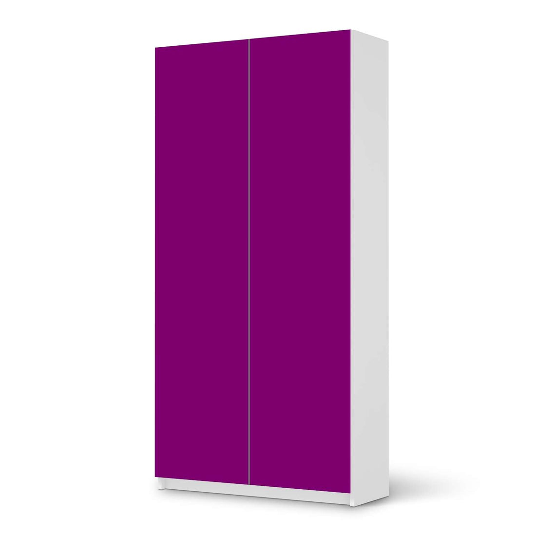Klebefolie für Möbel Flieder Dark - IKEA Pax Schrank 201 cm Höhe - 2 Türen - weiss
