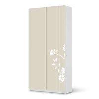 Klebefolie für Möbel Florals Plain 3 - IKEA Pax Schrank 201 cm Höhe - 2 Türen - weiss