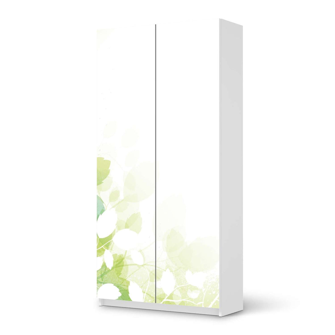Klebefolie für Möbel Flower Light - IKEA Pax Schrank 201 cm Höhe - 2 Türen - weiss