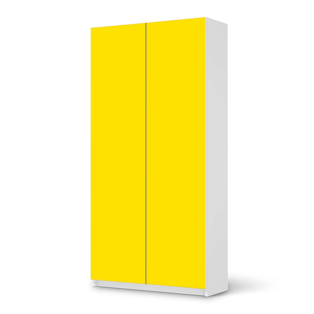 Klebefolie für Möbel Gelb Dark - IKEA Pax Schrank 201 cm Höhe - 2 Türen - weiss