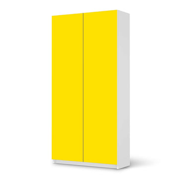 Klebefolie für Möbel Gelb Dark - IKEA Pax Schrank 201 cm Höhe - 2 Türen - weiss
