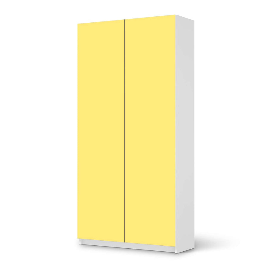 Klebefolie für Möbel Gelb Light - IKEA Pax Schrank 201 cm Höhe - 2 Türen - weiss