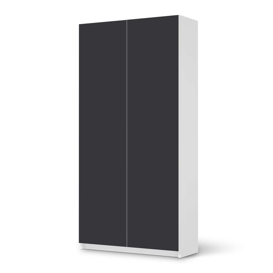Klebefolie für Möbel Grau Dark - IKEA Pax Schrank 201 cm Höhe - 2 Türen - weiss