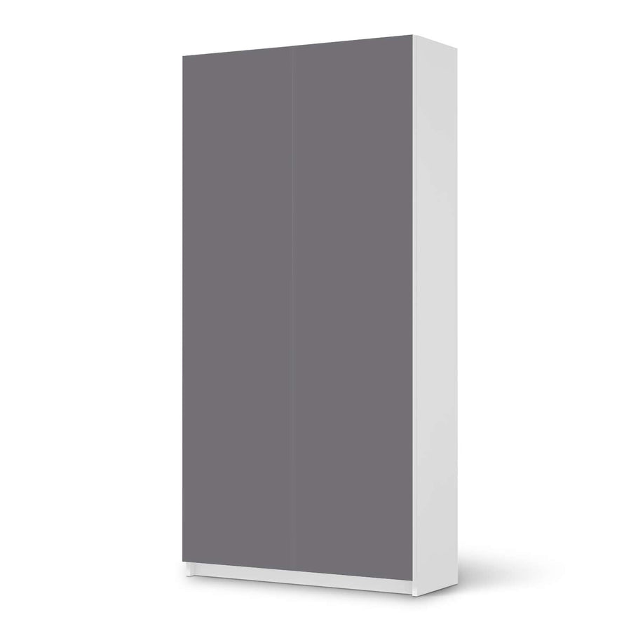 Klebefolie für Möbel Grau Light - IKEA Pax Schrank 201 cm Höhe - 2 Türen - weiss