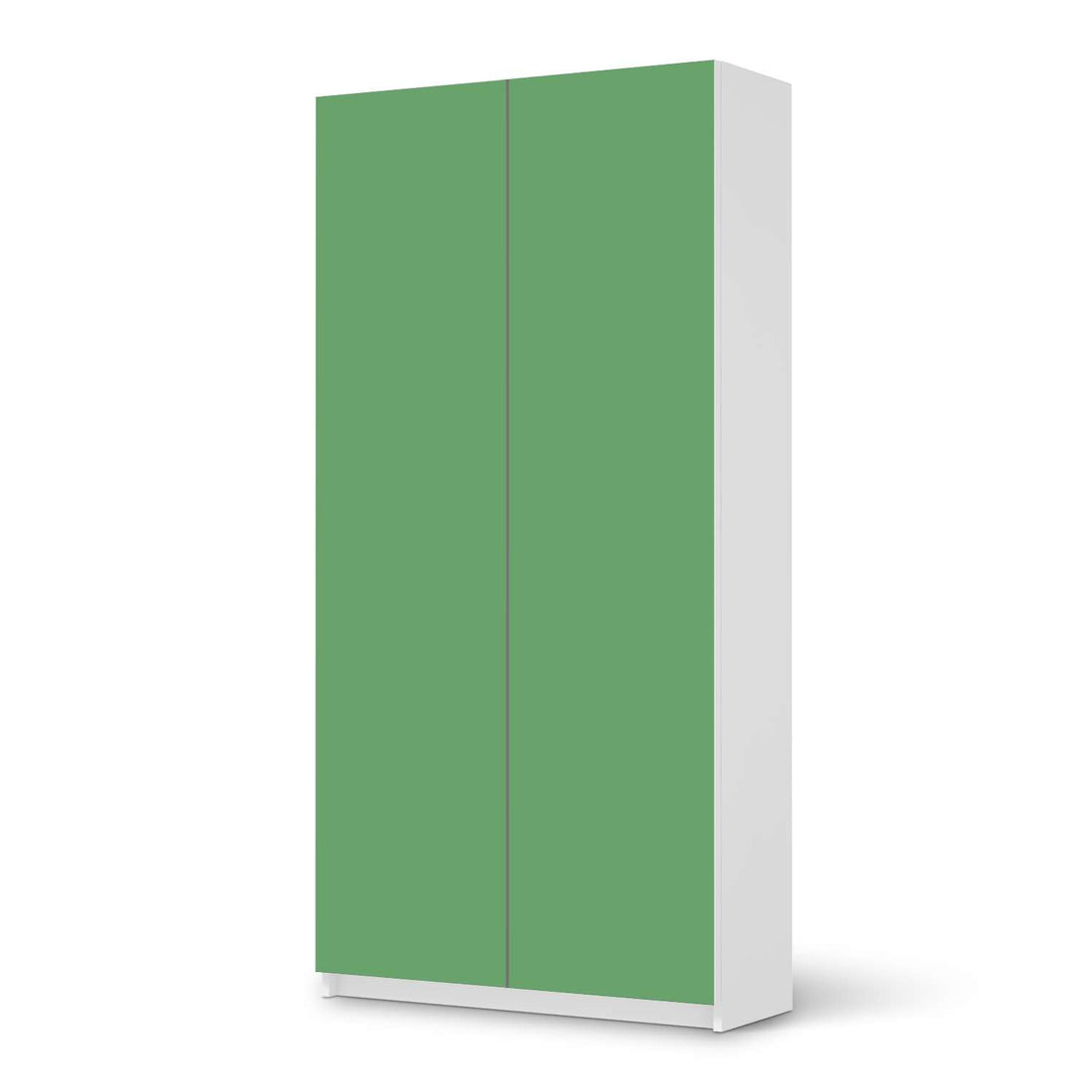 Klebefolie für Möbel Grün Light - IKEA Pax Schrank 201 cm Höhe - 2 Türen - weiss