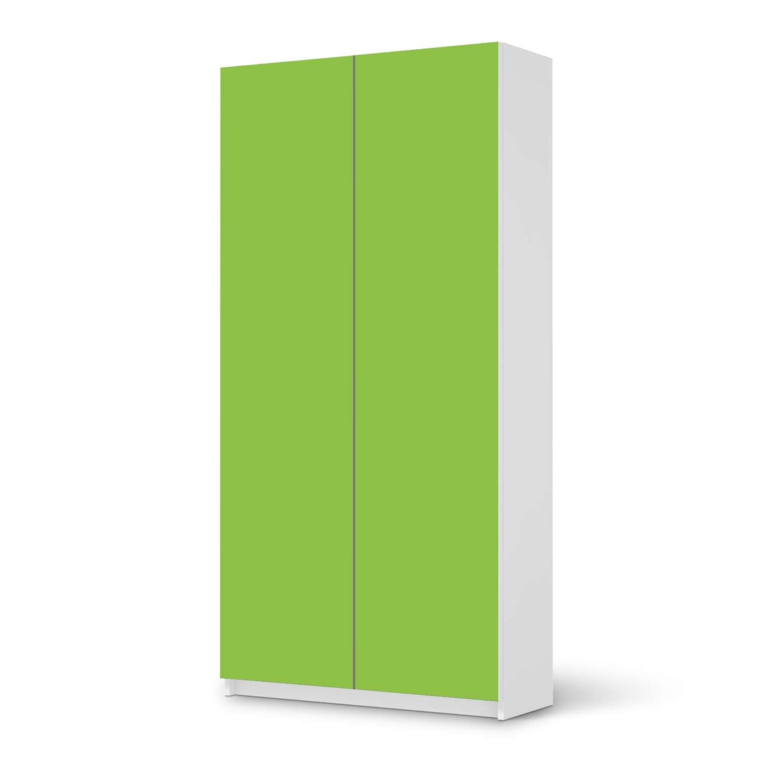 Klebefolie für Möbel Hellgrün Dark - IKEA Pax Schrank 201 cm Höhe - 2 Türen - weiss