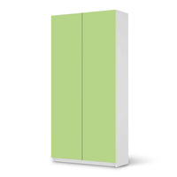 Klebefolie für Möbel Hellgrün Light - IKEA Pax Schrank 201 cm Höhe - 2 Türen - weiss