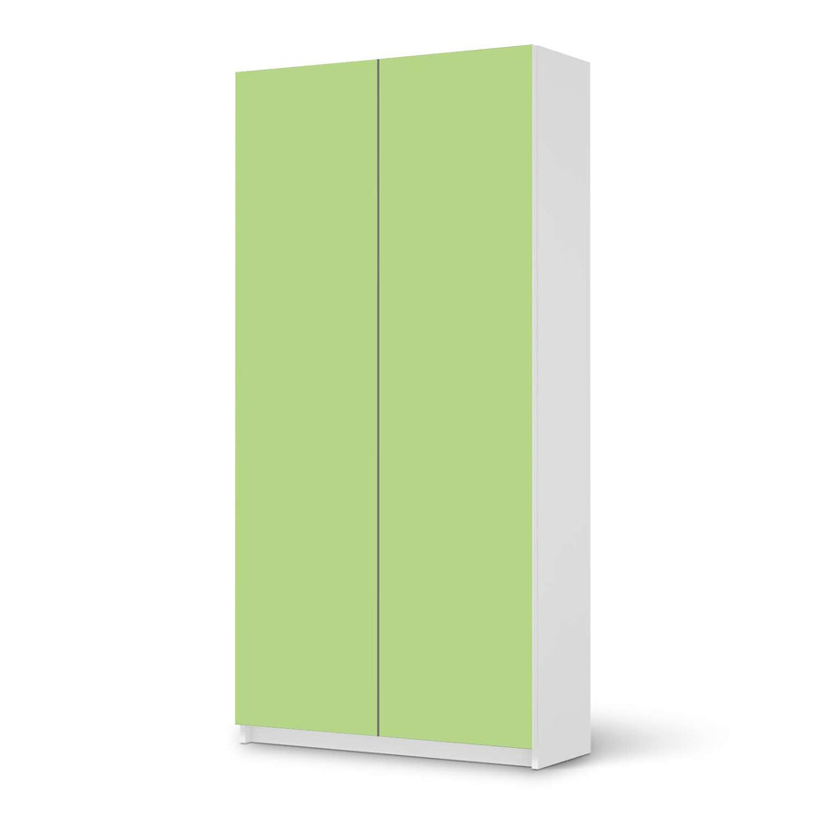 Klebefolie für Möbel Hellgrün Light - IKEA Pax Schrank 201 cm Höhe - 2 Türen - weiss