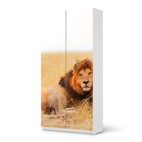 Klebefolie für Möbel Lion King - IKEA Pax Schrank 201 cm Höhe - 2 Türen - weiss