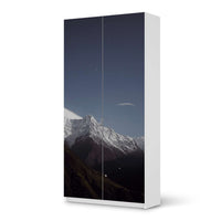 Klebefolie für Möbel Mountain Sky - IKEA Pax Schrank 201 cm Höhe - 2 Türen - weiss