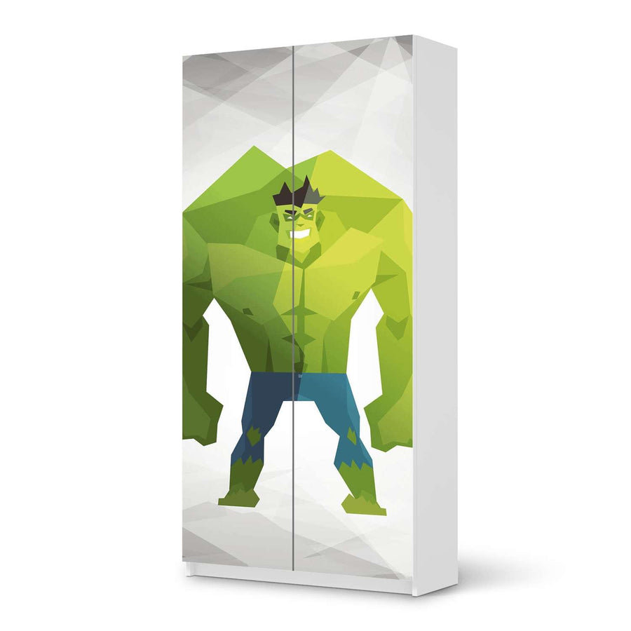 Klebefolie für Möbel Mr. Green - IKEA Pax Schrank 201 cm Höhe - 2 Türen - weiss