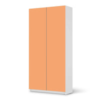 Klebefolie für Möbel Orange Light - IKEA Pax Schrank 201 cm Höhe - 2 Türen - weiss