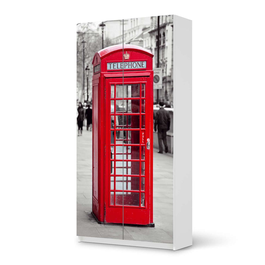 Klebefolie für Möbel Phone Box - IKEA Pax Schrank 201 cm Höhe - 2 Türen - weiss