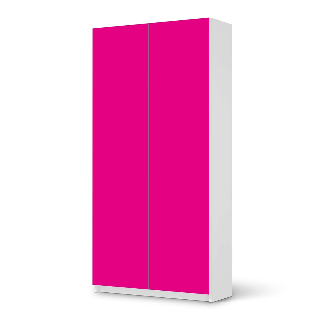 Klebefolie für Möbel Pink Dark - IKEA Pax Schrank 201 cm Höhe - 2 Türen - weiss