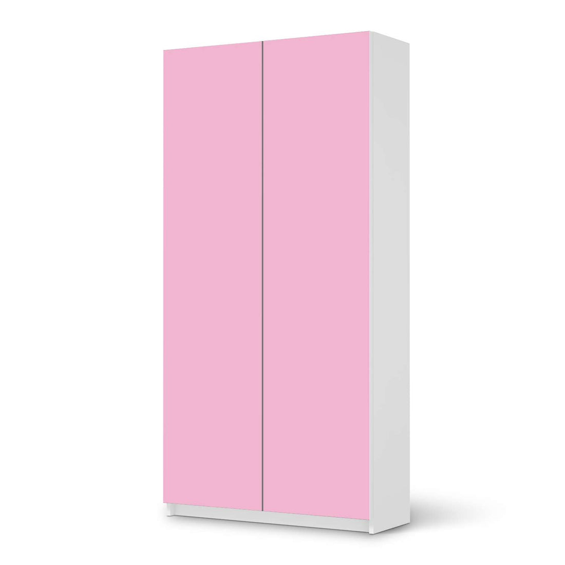 Klebefolie für Möbel Pink Light - IKEA Pax Schrank 201 cm Höhe - 2 Türen - weiss
