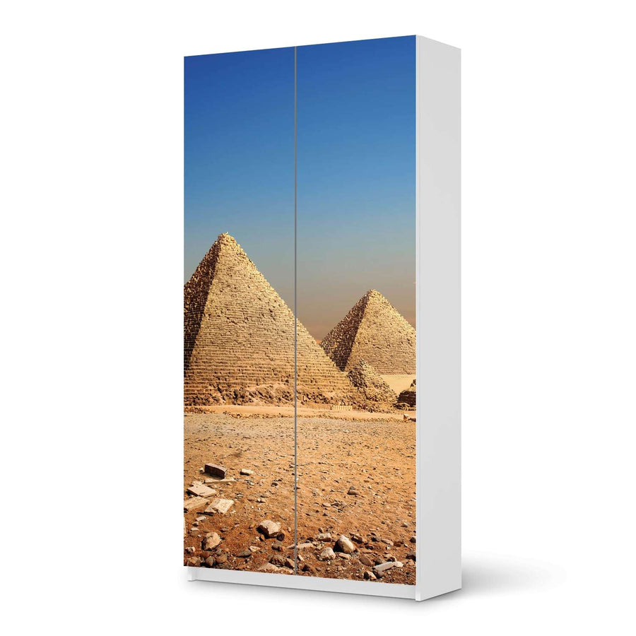 Klebefolie für Möbel Pyramids - IKEA Pax Schrank 201 cm Höhe - 2 Türen - weiss